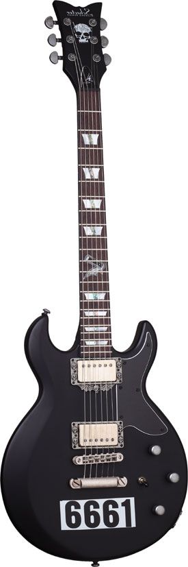 New Schecter 6661 Zacky Vengeance Electric Guitar (Satin Black) w/FREE 