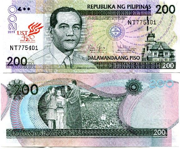 PHILIPPINES 100 100 200 Piso 2011 UNC Commem set 3 pcs  