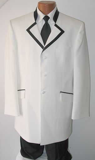   three button single breasted tuxedo jacket features diamond shaped