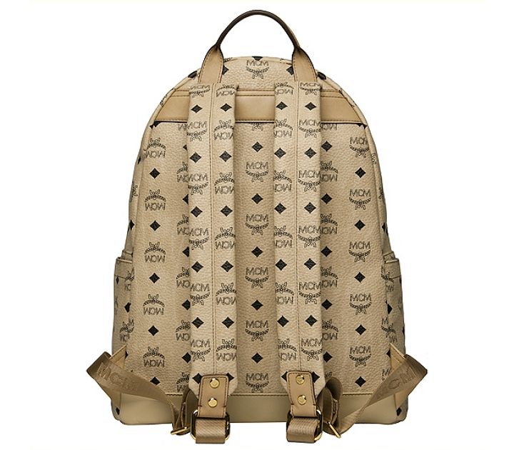 Brand New Authentic MCM STARK VISETOS BACKPACK Medium NWT_Beige  