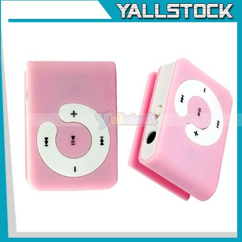 New 4GB Pink Clip  Player Built in 4GB Memory&USB 2.0 Interface 