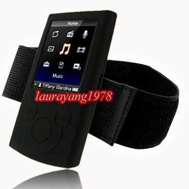 BK SILICONE SKIN CASE+ARMBAND for SONY WALKMAN NWZ E344  