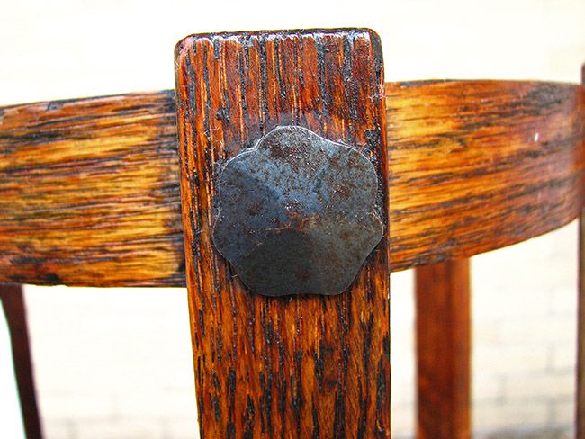 Antique STICKLEY BROTHERS Umbrella Stand MISSION Oak w1055  