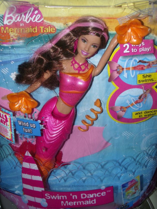 BARBIE IN A MERMAID TALE 2009 SWIM  N DANCE MERMAID NIP 027084874556 