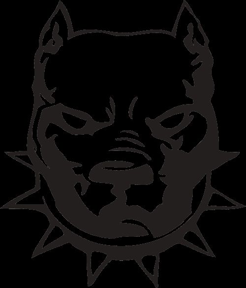 Mean Pit Bull Terrier Dog BLACK Car Decal Sticker Puppy  