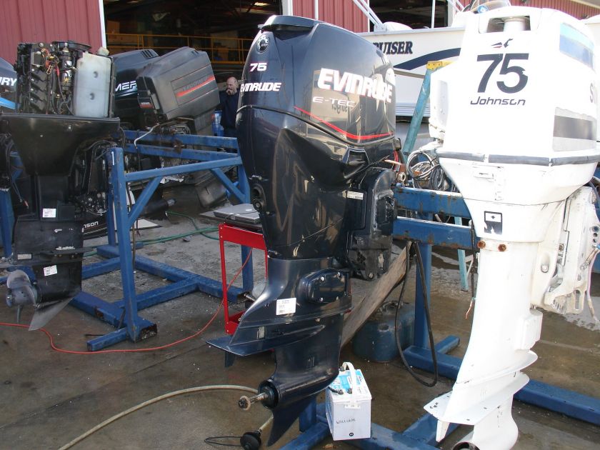 2005 EVINRUDE 75 HP E TEC 2 STROKE OUTBOARD MOTOR 20 SHAFT BRAND NEW 