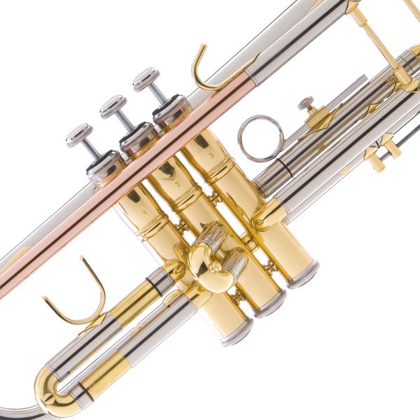 NEW SILVER & ROSE BRASS Monel Valves Bb Trumpet+Tuner  