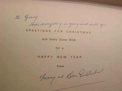 NIXON White House CHRISTMAS CARD from Windsor Castle  