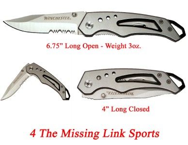 NEW WINCHESTER 3 Folding Pocket Camping Hunting Fishing Knife Open 